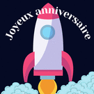 Joyeux anniversaire en fus&eacute;e color&eacute;e
